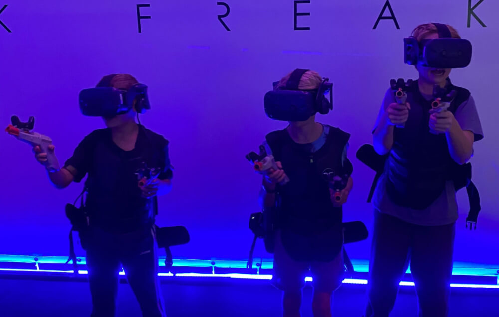 Group playing VR