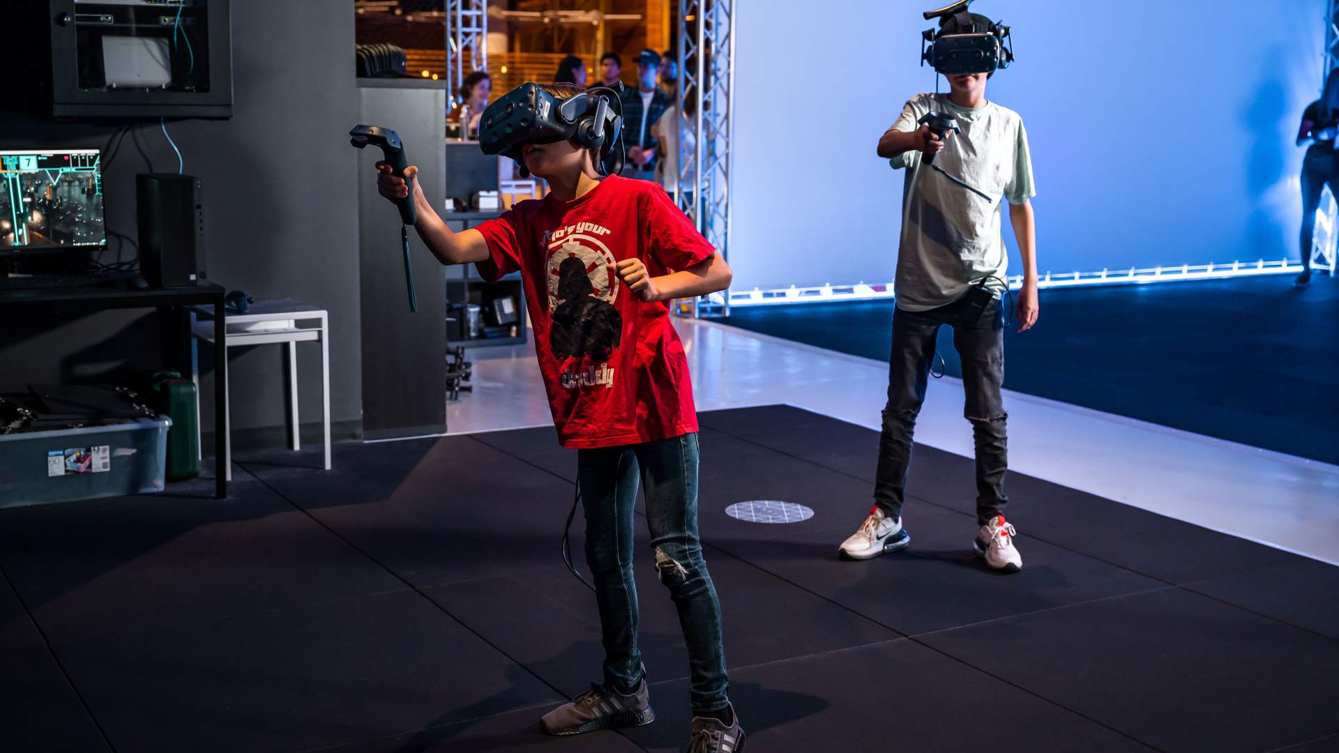 Man playing VR